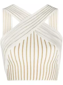 Balmain укороченный топ, нейтральный цвет