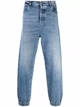Balmain узкие джинсы с эффектом потертости, синий