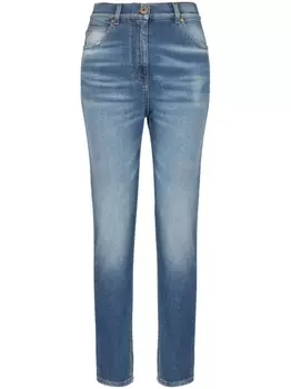 Balmain узкие джинсы с логотипом, синий