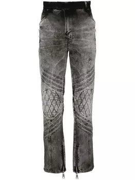 Balmain узкие джинсы средней посадки, серый