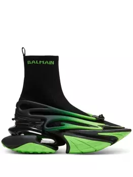 Balmain высокие кроссовки Unicorn, черный