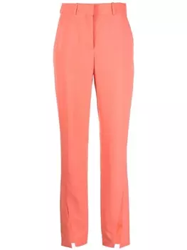 Balmain зауженные брюки из вирджинской шерсти, оранжевый