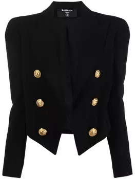 Balmain жакет с заостренными лацканами, черный
