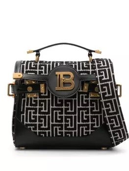 Balmain жаккардовая сумка через плечо B-Buzz, черный