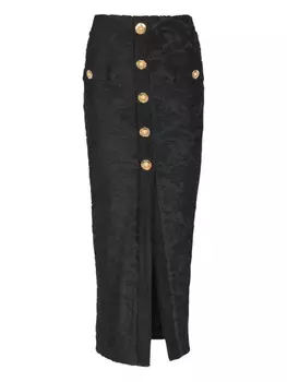 Balmain жаккардовая юбка, черный