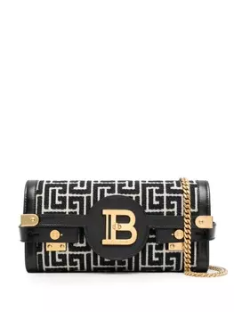 Balmain жаккардовый клатч B-Buzz 23, черный