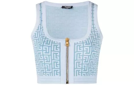 BALMAIN Женская майка SS22, синяя
