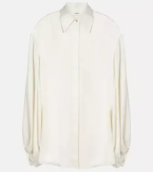 Бам шифоновая рубашка Khaite, кремовый