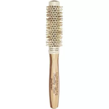 Bamboo Touch Brush Экологичная круглая бамбуковая и керамическая щетка для волос с термообдувом 23 мм, Olivia Garden