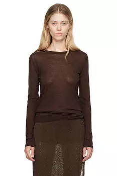 Бамбуковая футболка с длинным рукавом из лиоцелла Baserange, цвет tactile