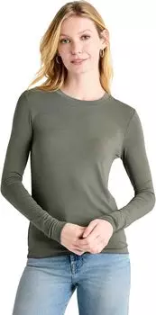 Бамбуковая футболка с длинными рукавами Splendid, цвет Vintage Olive Branch