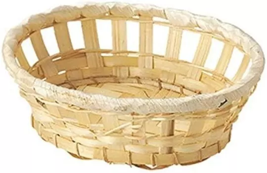 Бамбуковая корзина Tidorisangyou, 15X12,5Xh5см, белый, Wht