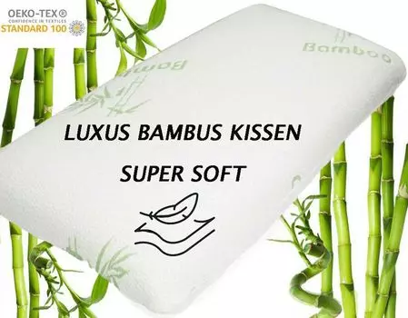 Бамбуковая подушка для поддержки шеи 40x80 вязкоупругая гелевая пена с эффектом памяти мягкая aboutyourhome-shop