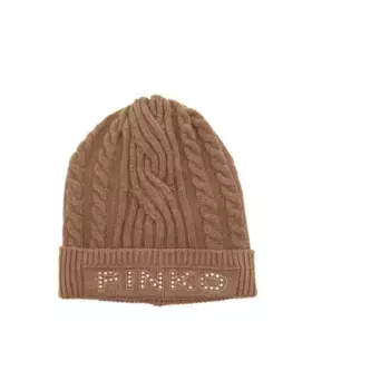 Бамбуковая шапка из вискозной косы Pinko, коричневый