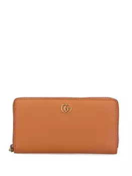 Бамбуковый кошелек на молнии Gucci, коричневый