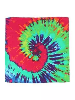 Бандана CTM Bright Tie Dye с принтом, красный / зелный / синий