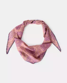 Бандана из хлопка с декоративной строчкой Tintoretto, цвет Ciruela