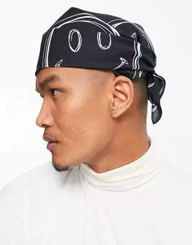 Бандана с принтом в виде улыбки ASOS DESIGN