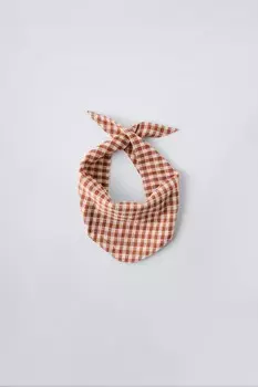 Бандана в клетчатку ZARA, цвет clay