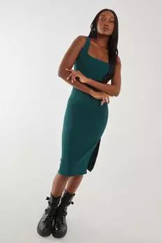 Бандажное платье-миди Pink Vanilla, зеленый