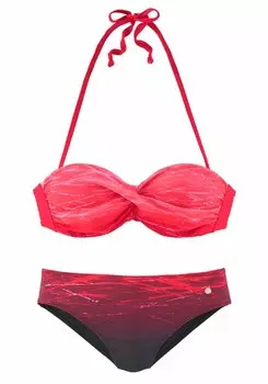 Бандо бикини Lascana, темно-розовый