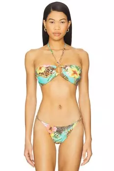 Бандо-бикини с шнурком на завязках Luli Fama, multicolor
