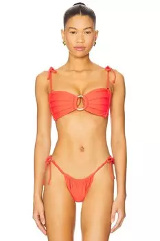 Бандо бикини с завязками Tori ties Montce Swim, cherry