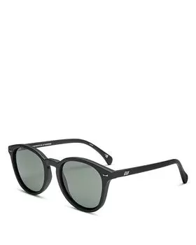 Bandwagon Round Sunglasses, 51mm Le Specs, черный