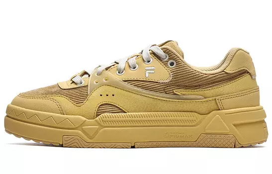 BANK Скейтбординговые туфли женские низкие Sahara желтые/кофе со льдом Fila Fusion