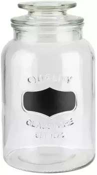 Банка для хранения APS, (1 шт.), с полем для надписи, герметичная крышка 19,5 см, цвет transparent