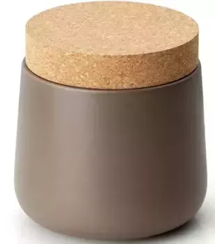 Банка для хранения Continenta, (1 шт.), 14х14,5 см, серо-коричневый