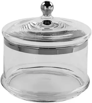 Банка для хранения Финк "Платинум", (1 шт.), платиновый обод Fink 19,50 см, цвет klar