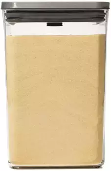 Банка для хранения OXO Good Grips, (1 шт.), БОЛЬШАЯ КВАДРАТНАЯ СРЕДНЯЯ - 4,2 л 16х24х16 см, цвет transparent