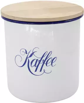 Банка для кофе Krger "Husum", (1 шт.), с деревянной крышкой 18 см, белый