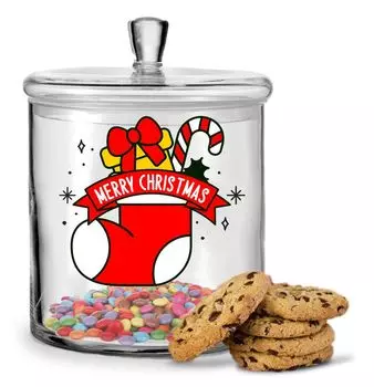 Банка для печенья «Леонардо» с УФ-принтом «Рождественский чулок» Gravurzeile