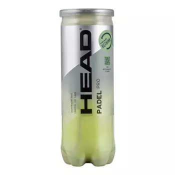 Банка из 3-х мячей для паделя Pro Head, желтый