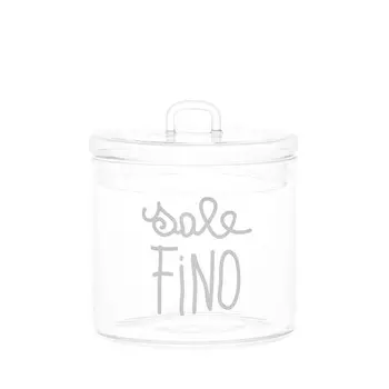 Банка из боросиликатного стекла с шелкографией - мелкая соль Simple Day