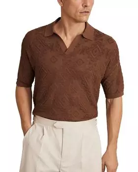 Банки Aztek Плюшевая Поло Рубашка REISS, коричневый