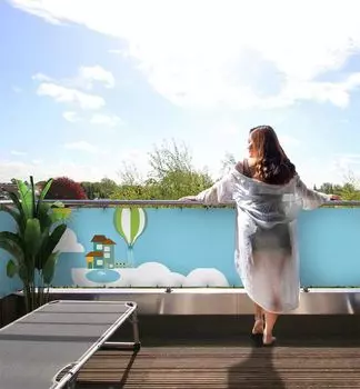 Баннерный балконный домик-облако, размер_балкона: 3 х 0,9м. Displayhersteller, белый