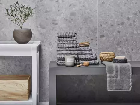 Банное полотенце Beliani, серый