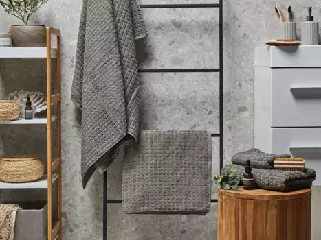 Банное полотенце Beliani, серый