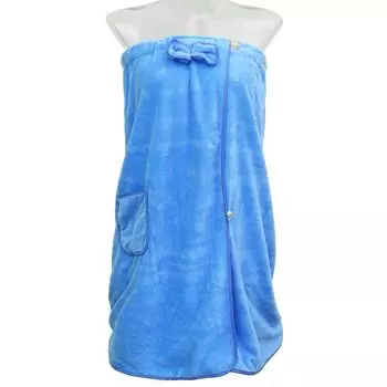 Банное полотенце для женщин, регулируемый банный халат с карманом для душа, светло-фиолетовый