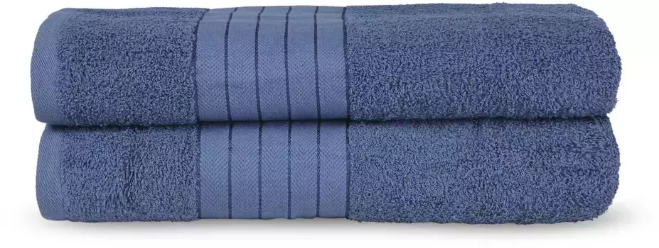 Банное полотенце доброе утро "Uni Towels", (2 шт.), с тканым краем Good morning 70х140 см (2 шт.), цвет blau-Denim-denimfarben