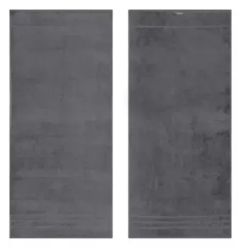 Банное полотенце Egeria "Престиж", (1 шт.), однотонная программа с полосатой каймой, хлопок SUPIMA 75х160 см (1 шт.), цвет anthrazit