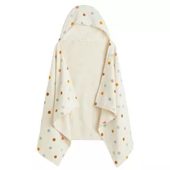 Банное полотенце H&amp;M Home With Hood Dots, бежевый