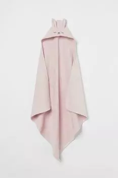 Банное полотенце H&M Home Hooded Rabbit, светло-розовый