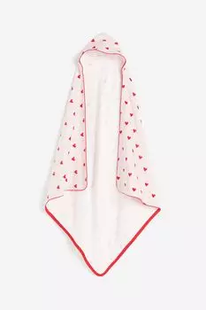Банное полотенце H&M Home Hooded, светло-розовый/красный