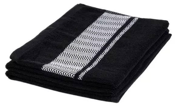 Банное полотенце Homlando MAIARA, 70x1x130 см, черный