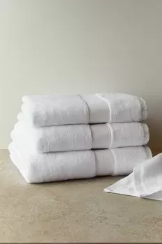 Банное полотенце из мягкой махровой ткани H&M, 100x150 см, белый