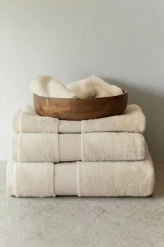 Банное полотенце из мягкой махровой ткани H&M, 70x140 см, бежевый